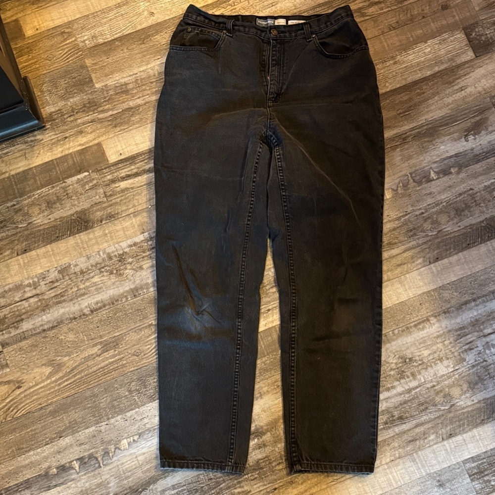 Liz Claiborne Black Straight Leg Women's Jeans 100% cotton / DG8